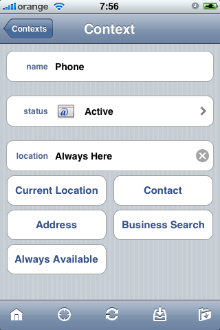 Edit your contexts in OmniFocus