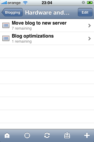 Projects in sub-folder in OmniFocus for iPhone