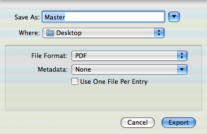 MacJournal Ebook export