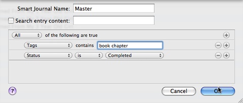 MacJournal Ebook master Journal