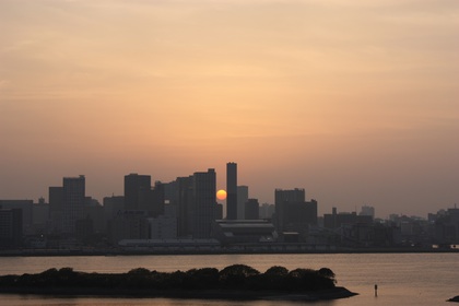 tokyo-sunset-odayba Tokyo sunset seen from Odayba island